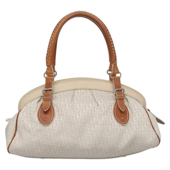 Christian Dior Trotter Canvas Hand Bag Beige Auth - Picture 3 of 16